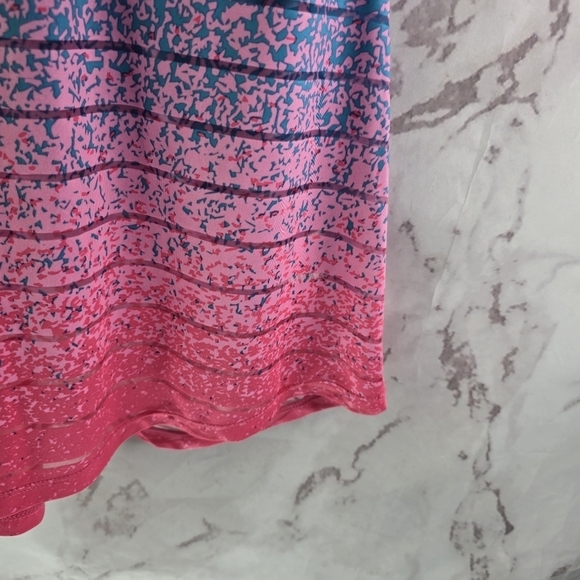 Zyia Active Tank Top Women XXL Blue Pink Striped Havana Splatter Ombre - Picture 7 of 10